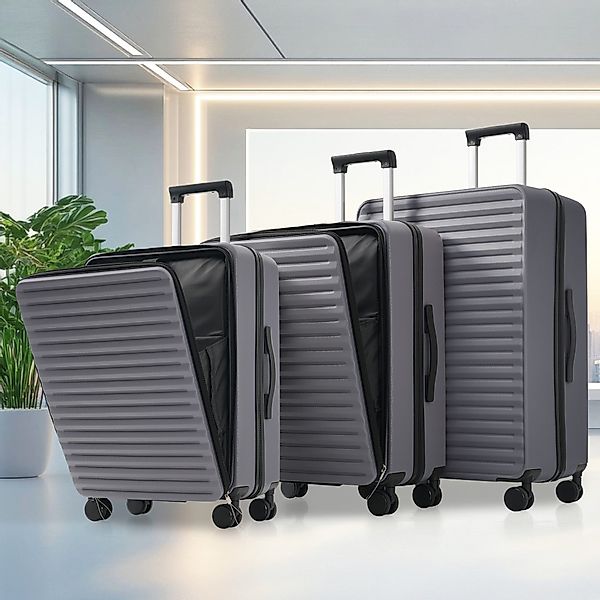 REDOM Trolleyset Gepäckset 3-teilig, Front-Öffnungs-Design(M&L), 4 günstig online kaufen