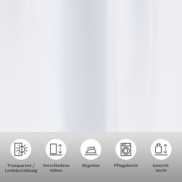 my home Scheibengardine "Idaho" Stangendurchzug 1 Stk. tlg. Fertiggardine, günstig online kaufen