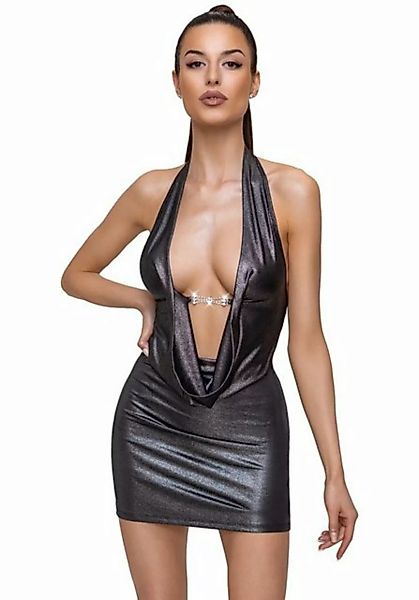 Cottelli Collection Minikleid Kleid mit tiefem Ausschnitt - schwarz günstig online kaufen