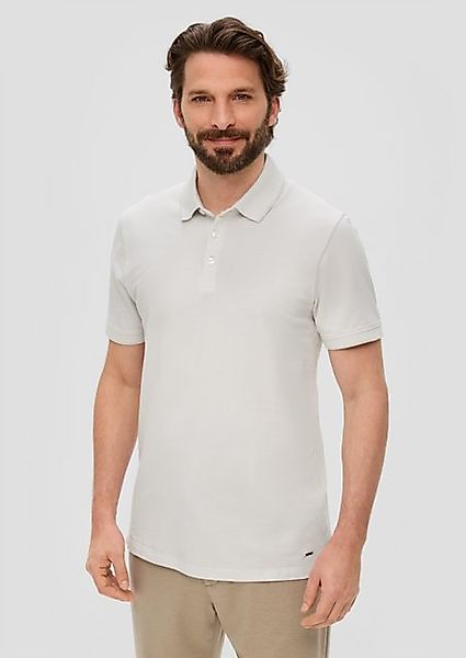 s.Oliver BLACK LABEL Kurzarmshirt Poloshirt im Slim Fit mit Piquéstruktur günstig online kaufen