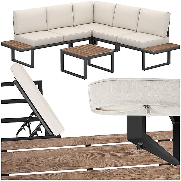 tectake Gartenlounge-Set Garten-Lounge-Set, (Set., 1-tlg), Tisch günstig online kaufen