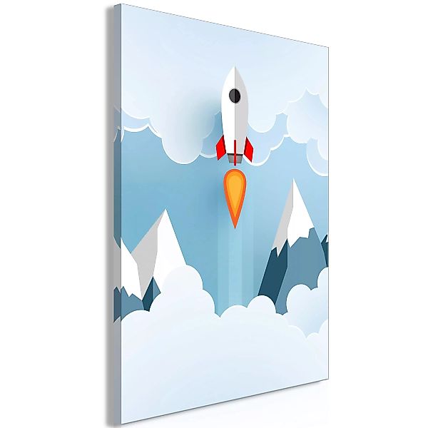 Wandbild - Rocket In The Clouds (1 Part) Vertical günstig online kaufen