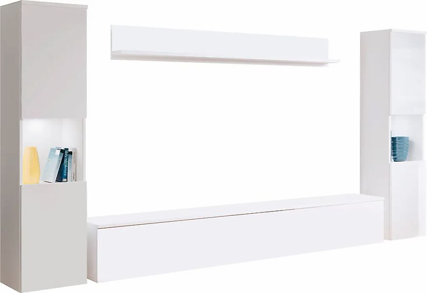 INOSIGN Wohnwand "PARIS, Vitrine Türanschlag links/rechts wechselbar", (Kom günstig online kaufen