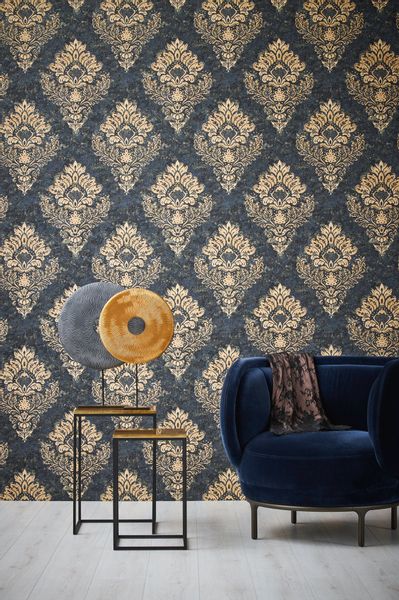 Livingwalls Tapete Barockmuster Grau und Rosa 53 cm x 10,05 m AS-379014 günstig online kaufen