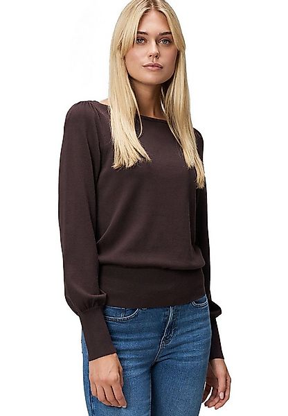 Zero Strickpullover Damen Strickpullover mit Ballonärmeln (1-tlg) Plain/ohn günstig online kaufen