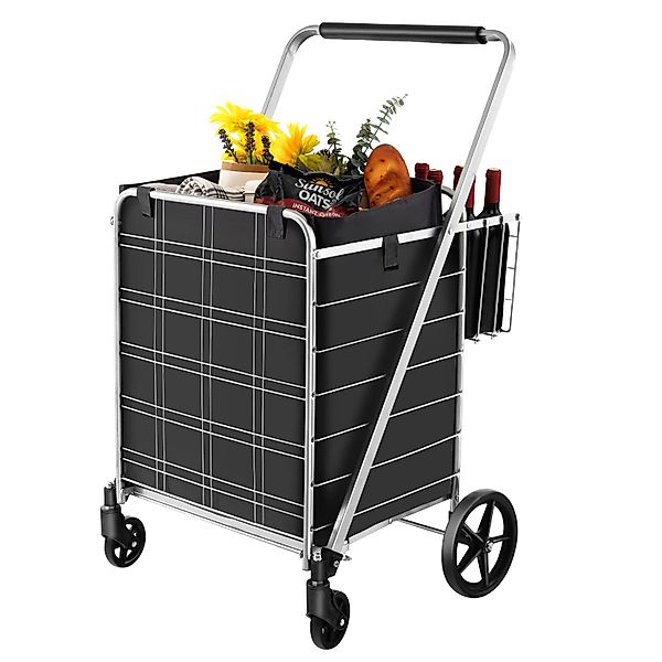 COSTWAY Einkaufstrolley, mit abnehmbarer Tasche, 2 günstig online kaufen