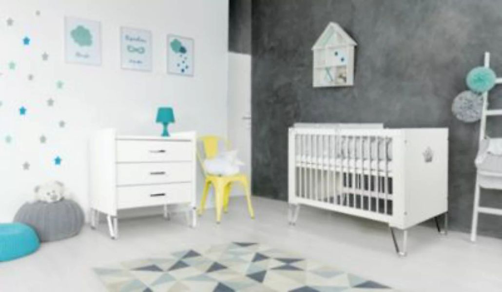 TICAA "Babyzimmer Set ""Blanka"" 2-teilig Weiß" weiß günstig online kaufen