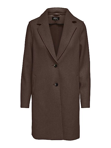 ONLY Einfarbiger Mantel Damen Braun günstig online kaufen