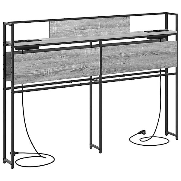 vidaXL Stauraum-Kopfteil mit Regal Grau Sonoma 160 cm Holzwerkstoff 859653 günstig online kaufen