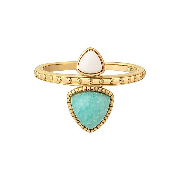 CAÏ Fingerring 925 Silber vergoldet Dreiecke günstig online kaufen