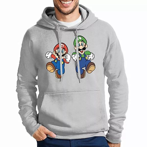 Blondie & Brownie Hoodie Herren Mario & Luigi Super Retro Konsole Super Lui günstig online kaufen