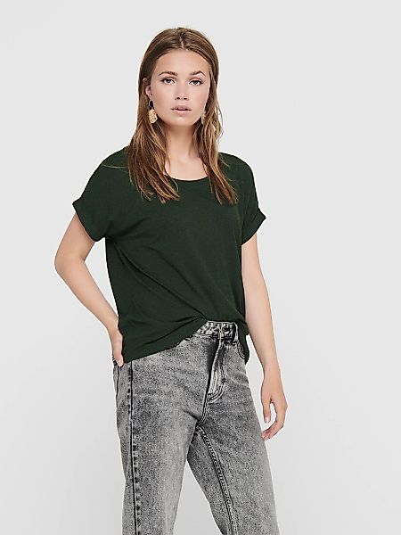 ONLY T-Shirt "ONLMOSTER S/S O-NECK TOP NOOS JRS", mit Aufschlag am Arm günstig online kaufen