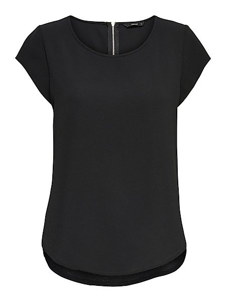 ONLY Blusenshirt Einfarbige Kurzarm Oberteil ONLVIC günstig online kaufen
