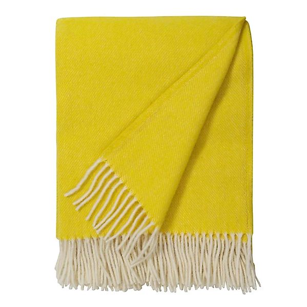 Mono Decke, Wolle sulphur (gelb) günstig online kaufen