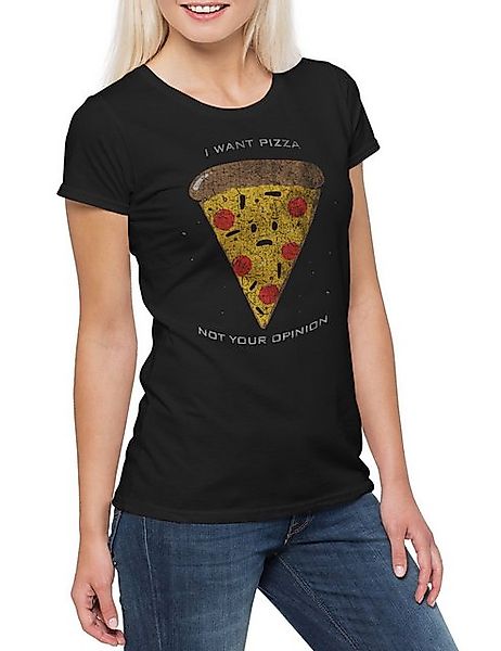 Urban Backwoods Print-Shirt I Want Pizza Damen T-Shirt Viral Maker Bäcker H günstig online kaufen