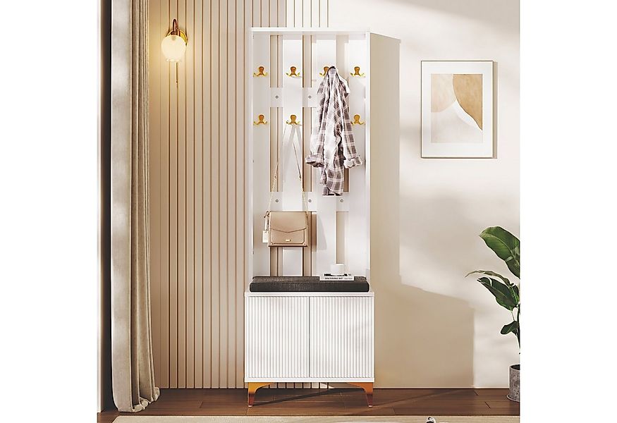 BlingBin Garderoben-Set, (1-St., mit Schuhbank Haken und Kissen) günstig online kaufen