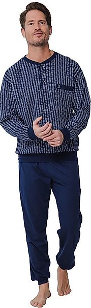 Robson Schlafanzug Herren pyjama lang (2 tlg) Baumwolle günstig online kaufen