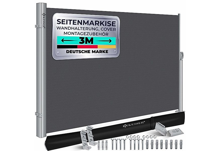 KESSER Seitenmarkise Alu-Seitenmarkise Ausziehbar & Blickdicht Garten-Sicht günstig online kaufen