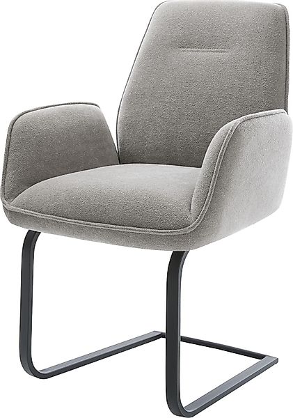 DELIFE Polsterstuhl Zoa-Flex, Freischwinger flach Schwarz günstig online kaufen