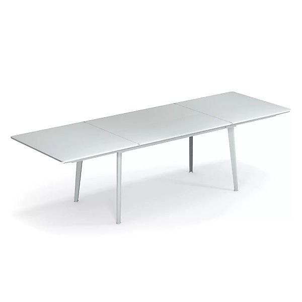 emu - Plus4 Gartentisch ausziehbar 160x90cm - eisweiß/pulverbeschichtet/LxB günstig online kaufen