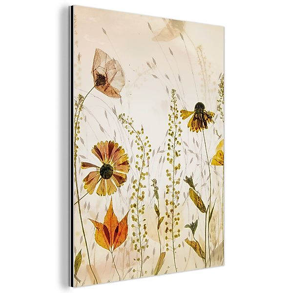 MuchoWow Metallbild Illustration - Pflanzen - günstig online kaufen