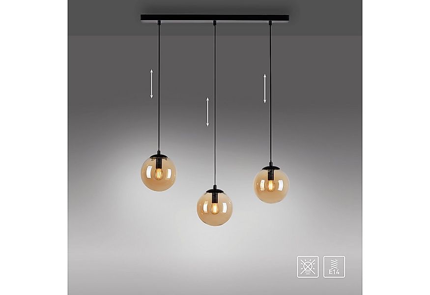 my home Pendelleuchte Nellin, ohne Leuchtmittel, Hängeleuchte mit großen Gl günstig online kaufen