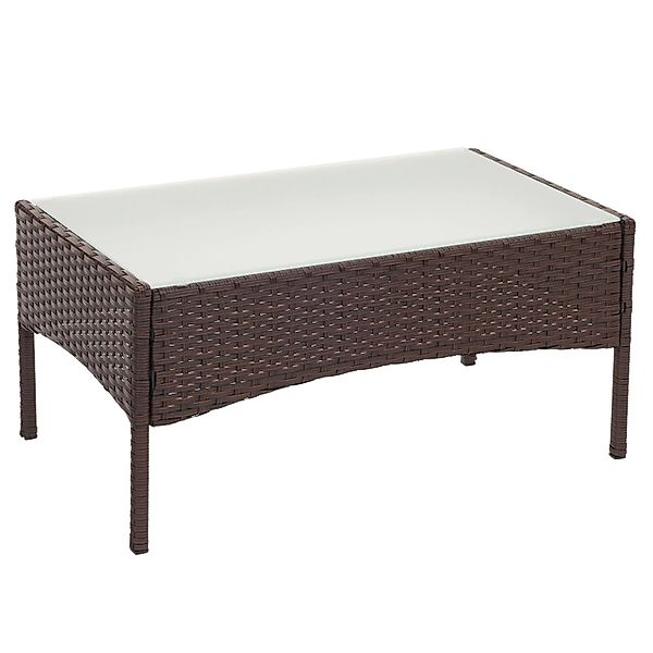 Proregal Poly-Rattan Gartentisch Andi HxBxT 38x79x48 cm Braun-Meliert Beist günstig online kaufen