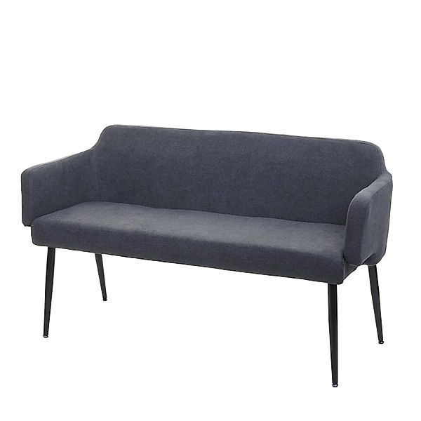 BERLINLODGE Sitzbank 77x133x56cm Sitzhöhe 48cm Rückenlehne Armlehne Stoff/T günstig online kaufen