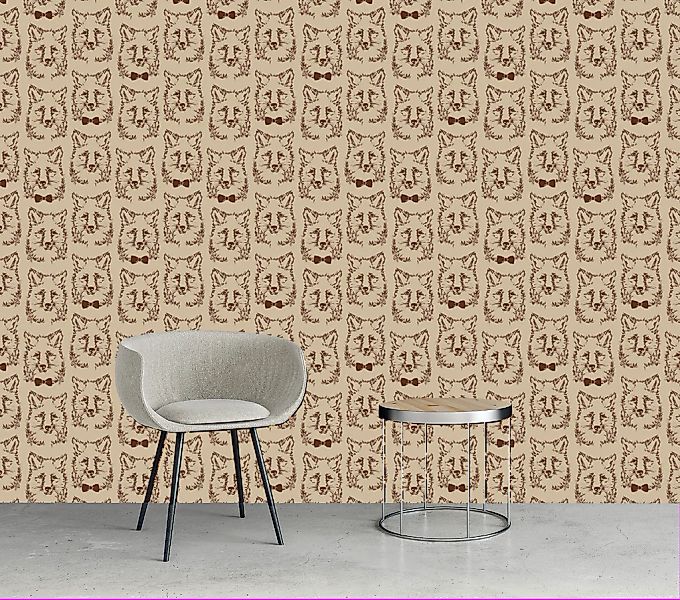 queence Vinyltapete »Owen«, animal print-Fellimitat-Motiv-bedruckt-Reptilie günstig online kaufen