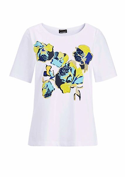 GOLDNER Print-Shirt "Kurzgröße Shirt" Aufwendige Stickerei günstig online kaufen