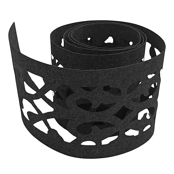 zaunzu Sichtschutz Design Vlies Dekor Orient Einzelstreifen Schwarzgrau 2,5 günstig online kaufen