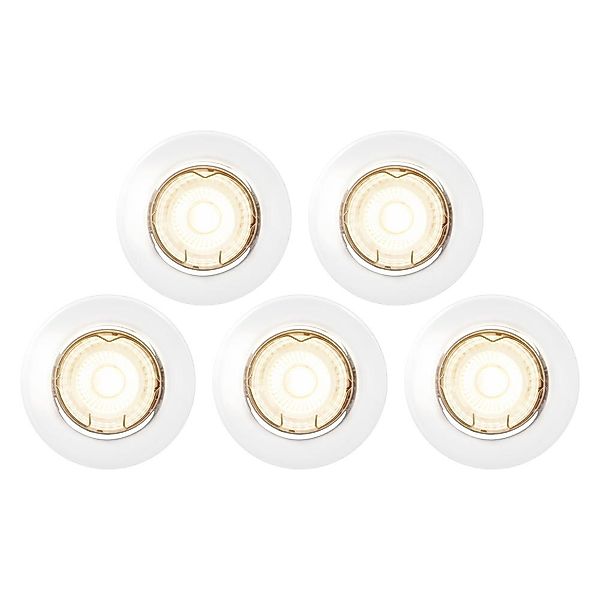 LED Einbaustrahler Canis in Weiß 5x 4,7W 1725lm GU10 5-flammig 2700K günstig online kaufen