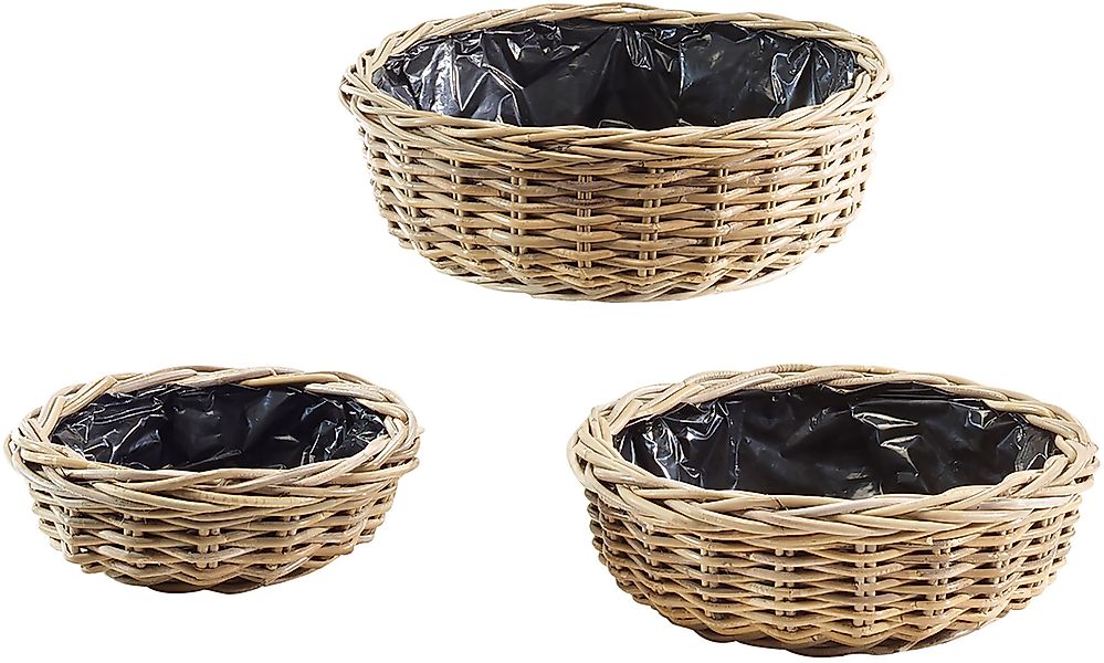 Kobolo Pflanzkübel Pflanzschale rund - Rattan günstig online kaufen