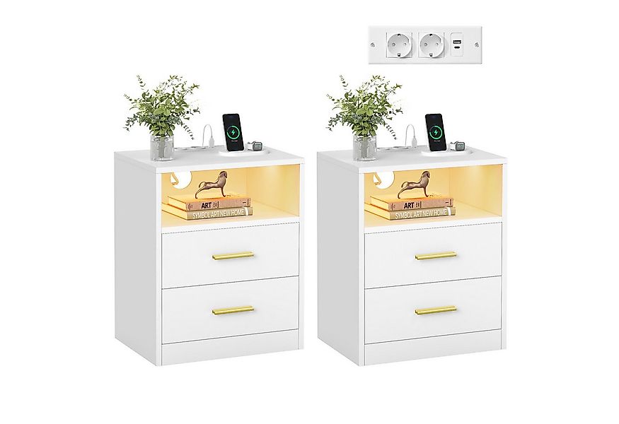 VASAGLE Nachttisch, Beistelltisch mit Schubladen, Nachttisch aus Holz, Mass günstig online kaufen