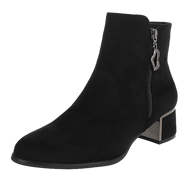 Ital-Design Elegante Stiefeletten mit Reißverschluss und Blockabsatz Stiefe günstig online kaufen