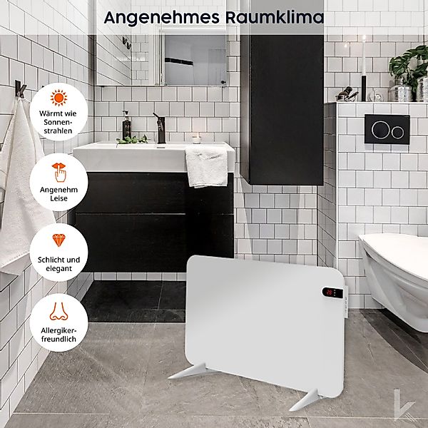 Könighaus Smart Dual Infrarotheizung 450 W Schwarz günstig online kaufen