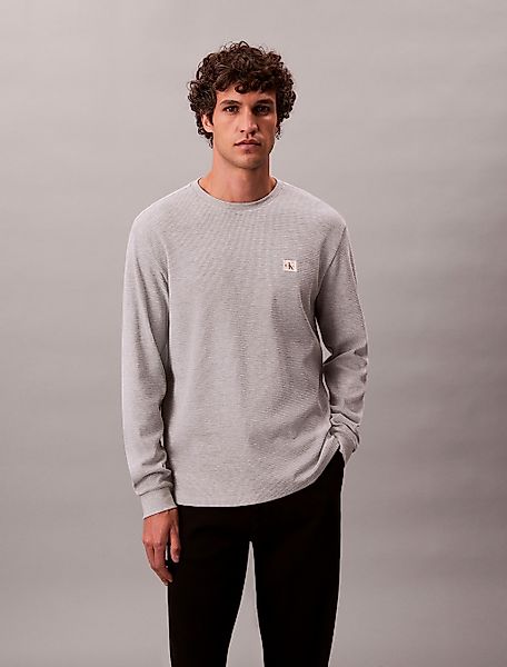 Calvin Klein Jeans Langarmshirt "LS WAFFLE BADGE CREWNK TEE", Mit Rundhalsa günstig online kaufen