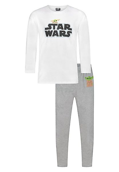 Star Wars Schlafanzug Star Wars Yoda Herren Schlafanzug Lang Pyjama-Set (2 günstig online kaufen