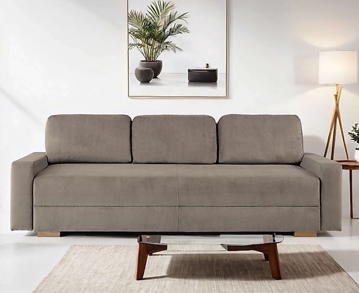INOSIGN 3-Sitzer »SHERIDIAN Schlafsofa mit Bettkasten, in Feincord & Velvet günstig online kaufen