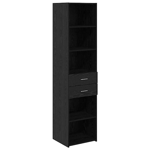 vidaXL Highboard Schwarz Eichen-Optik 45 x 42,5 x 185 cm Holzwerkstoff 3402 günstig online kaufen