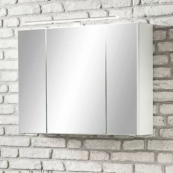 Bad Spiegelschrank in Weiß 80 cm breit günstig online kaufen