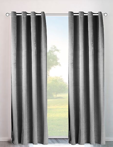 my home Vorhang Velvet Uni, Ösen günstig online kaufen