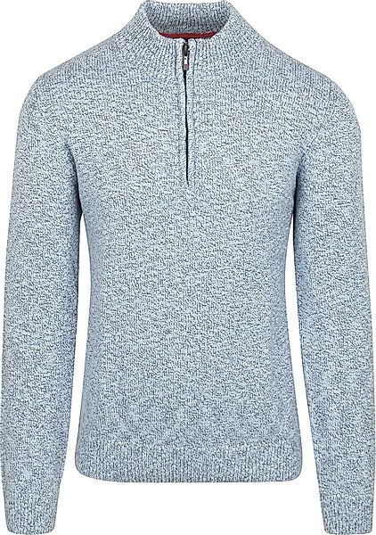 NZA Pullover Half Zip Thames Milton Slub Blau - Größe XXL günstig online kaufen