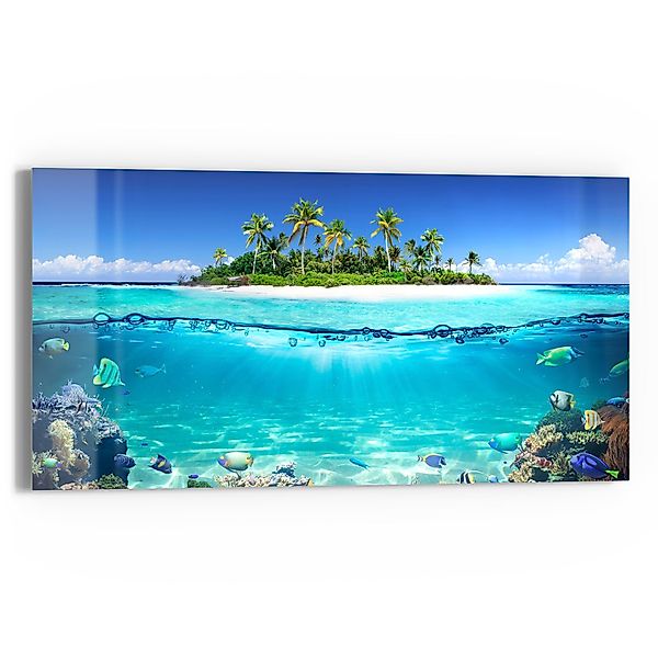 DEQORI Glasbild 'Insel im tropischen Meer', günstig online kaufen