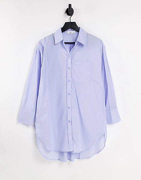Mango – Langes Hemd in Blau günstig online kaufen
