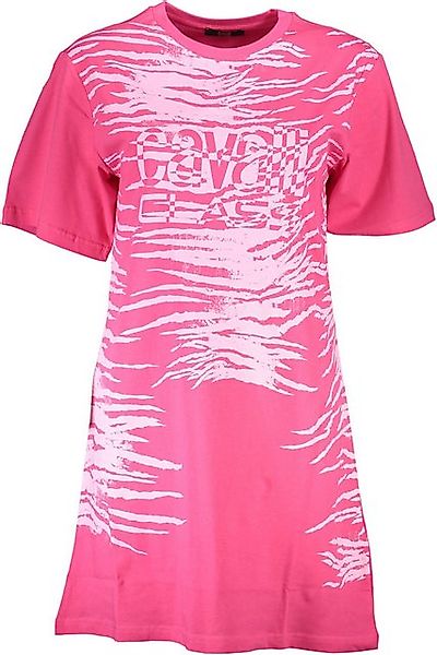 Cavalli Class Partykleid Elegantes Rosa Kurzes Damenkleid mit Print & Rundh günstig online kaufen