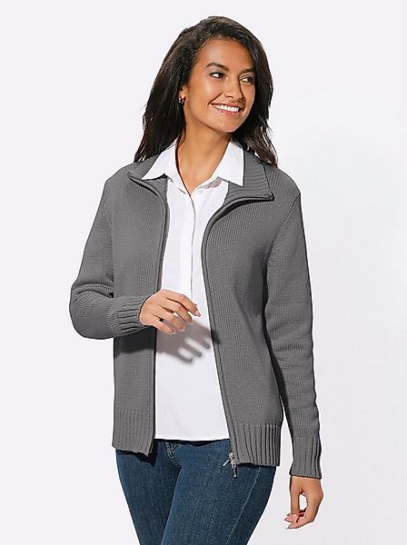 Witt Strickjacke Strickjacke Langarm Materialmix günstig online kaufen