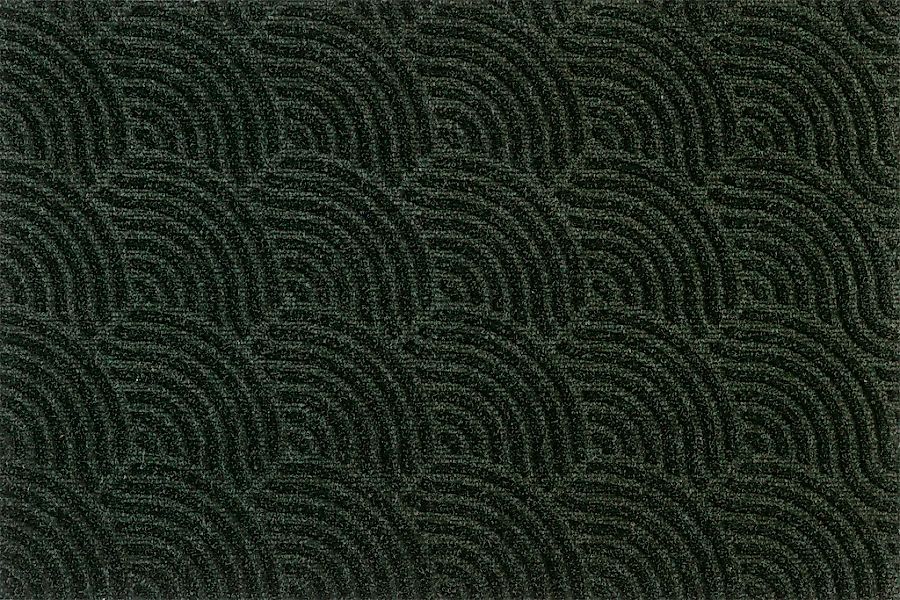 wash+dry by Kleen-Tex Fußmatte "Waves midnight green" rechteckig 8 mm Höhe günstig online kaufen