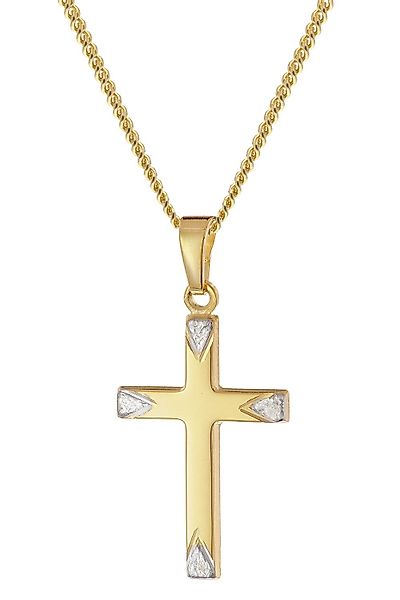 trendor Panzerkette Kreuz-Anhänger Gold 333/8K 21 günstig online kaufen