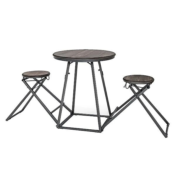Costway Bartisch mit Barhocker Set 2 Personen Bartisch Set Klappbar günstig online kaufen